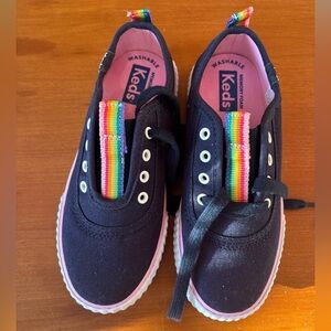 Keds new navy rainbow sneakers girls 13